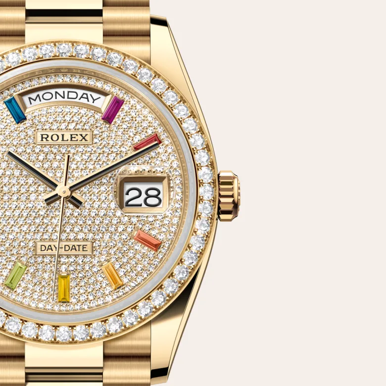 rolex M128348RBR-0030   - Il quadrante con pavé di diamanti